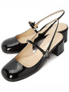 Patent Leather Slingback Heels Black - PRADA - BALAAN 2