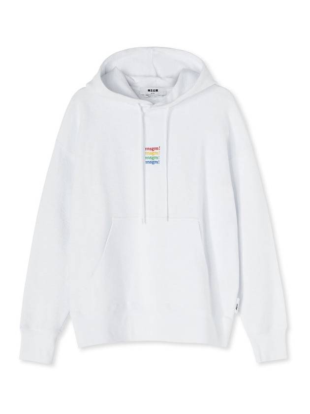 Rainbow Logo Hoodie White - MSGM - BALAAN 2