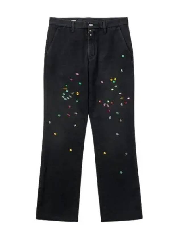 MM6 Beaded Denim Pants Black Jeans - MAISON MARGIELA - BALAAN 1