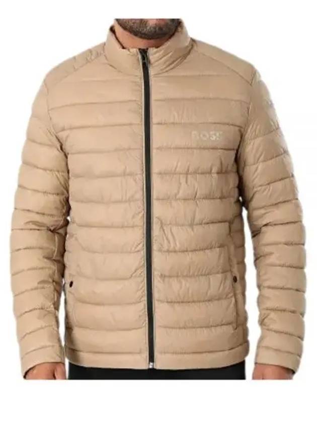 Logo Padding Jacket Beige - HUGO BOSS - BALAAN 2