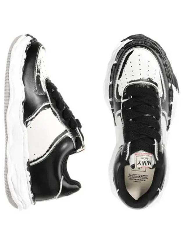 Wayne Sol Print Leather Low Top Sneakers - MIHARA YASUHIRO - BALAAN 1