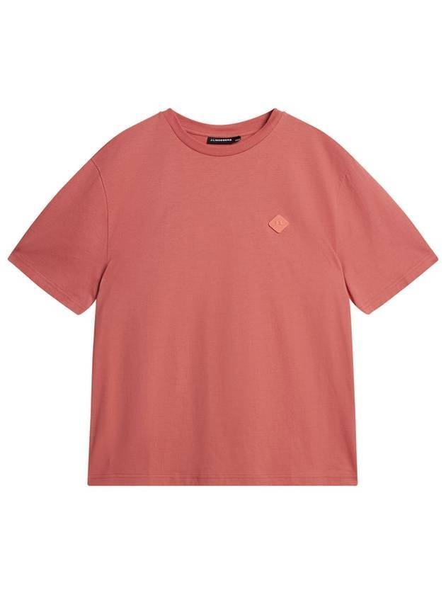 Hale Logo Patch Short Sleeve T-Shirt Dusty Cedar - J.LINDEBERG - BALAAN 1