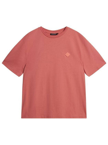 Hale Logo Patch Short Sleeve T-Shirt Dusty Cedar - J.LINDEBERG - BALAAN 1