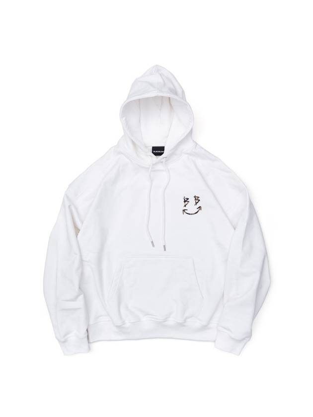 Leopard Classic Smile Logo Hoodie White - BLACKBLOND - BALAAN 1