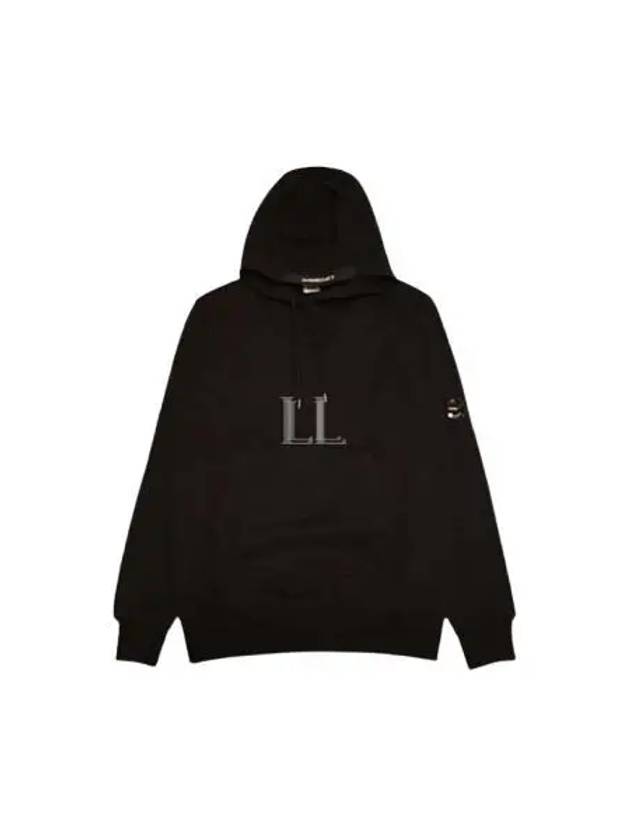 Lens Wappen Pocket Hoodie Black - CP COMPANY - BALAAN 2