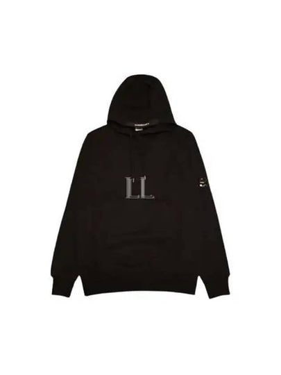 Lens Wappen Pocket Hoodie Black - CP COMPANY - BALAAN 2