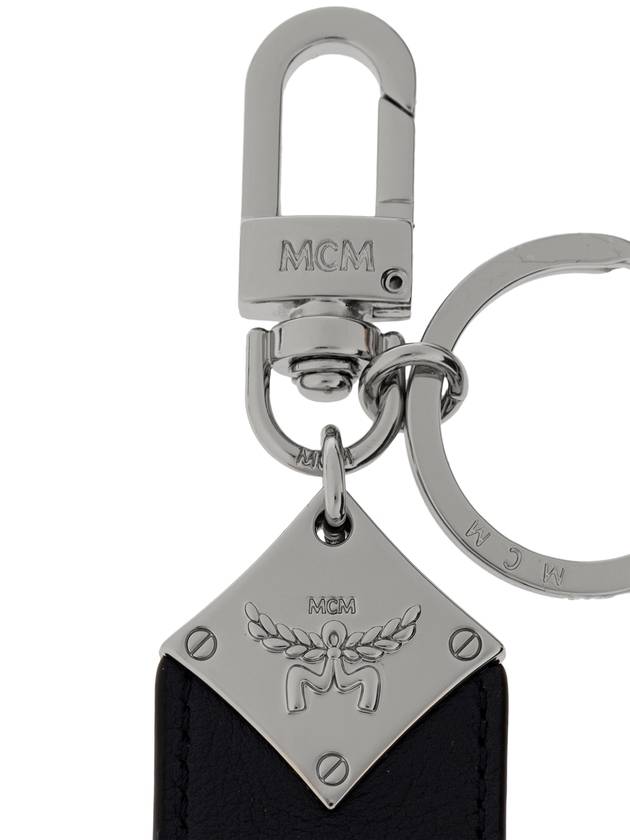 MCM Leather Keychain, Men's, Navy Blue - MCM - BALAAN 3