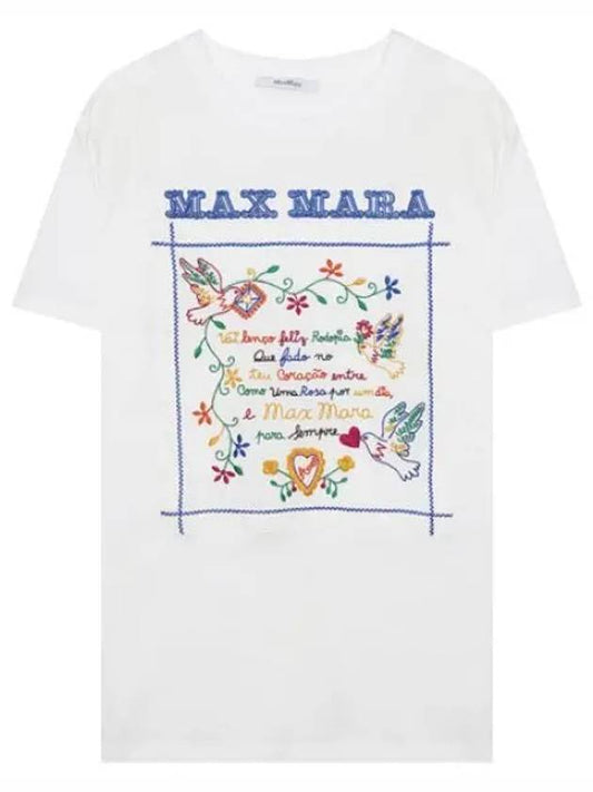 Resort embroidery short sleeve t shirt women s - MAX MARA - BALAAN 1