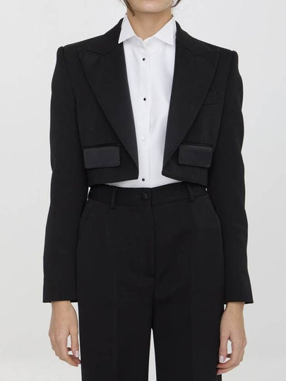 Spencer Tuxedo Wool Jacket Black - DOLCE&GABBANA - BALAAN 2