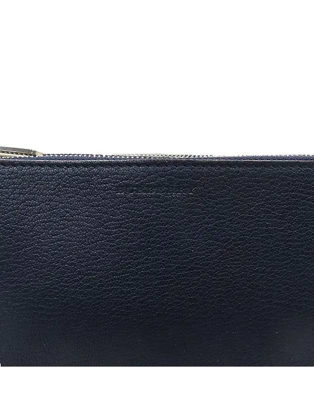 Navy color leather multi pocket cross bag - BURBERRY - BALAAN 5