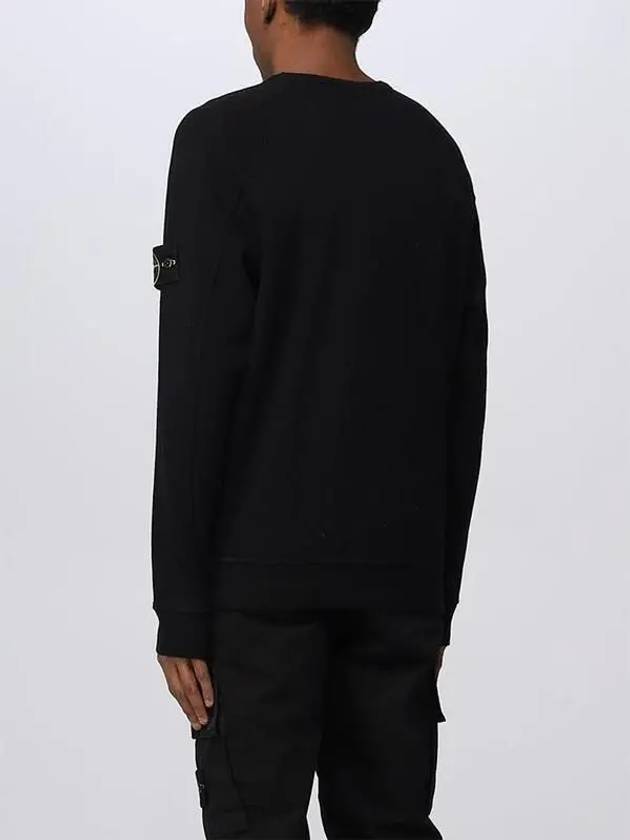 OLD Treatment Wappen Patch Crew Neck Sweatshirt Black - STONE ISLAND - BALAAN 5