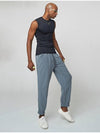 Tapered Banding Track Pants Grey Blue - ATHPLATFORM - BALAAN 5