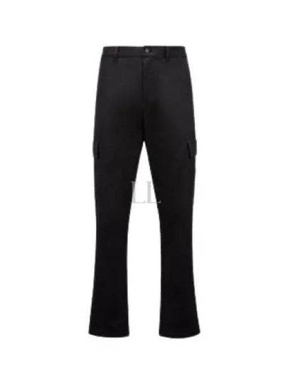 Stretch Gabardine Cargo Straight Pants Black - MONCLER - BALAAN 2