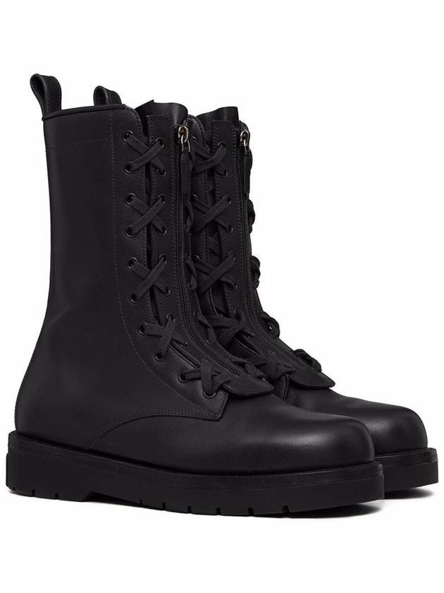 Combat Ankle Boots Black - VALENTINO - BALAAN 4