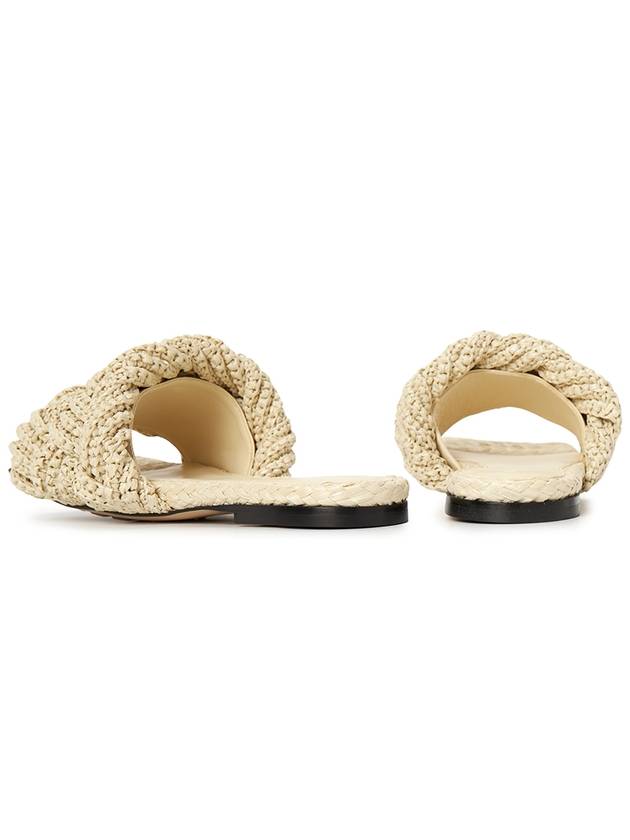 Women's Lido Flat Slippers Cream - BOTTEGA VENETA - BALAAN.