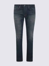 Cotton Straight Jeans Blue - TOM FORD - BALAAN 2