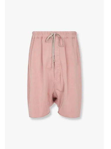 MEN DRKSHDW Drawstring Cotton Baggy Shorts Pink - RICK OWENS - BALAAN 1