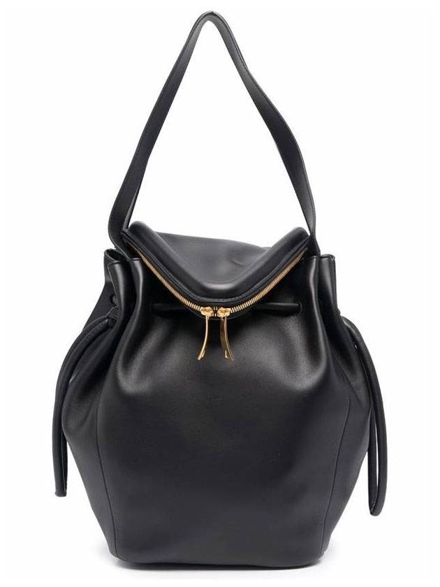 Big Large Leather Shoulder Bag Black - BOTTEGA VENETA - BALAAN 1