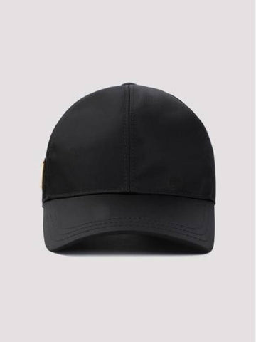 Triangle Logo Re Nylon Ball Cap Black - PRADA - BALAAN 1