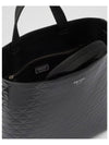 logo brushed leather tote bag black - PRADA - BALAAN 8