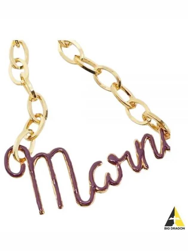 Logo Chain Necklace Gold - MARNI - BALAAN 2