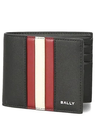 Three Stripes Ribbon Logo MYT BIFOLD 6CC I946P 6308572 Half Wallet 1051621 - BALLY - BALAAN 1