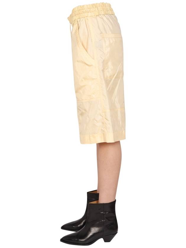 Women's Silk Bermuda Shorts Light Yellow - ISABEL MARANT - BALAAN 4