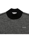 men's two-tone high neck knit top black - BLACK&WHITE - BALAAN 4