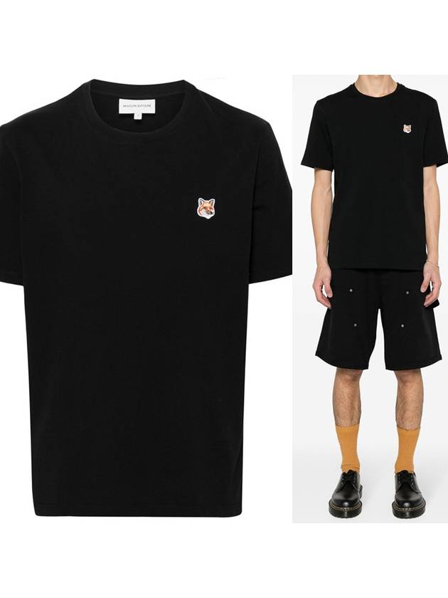 Fox Head Patch Classic Short Sleeve T-Shirt Black - MAISON KITSUNE - BALAAN 2