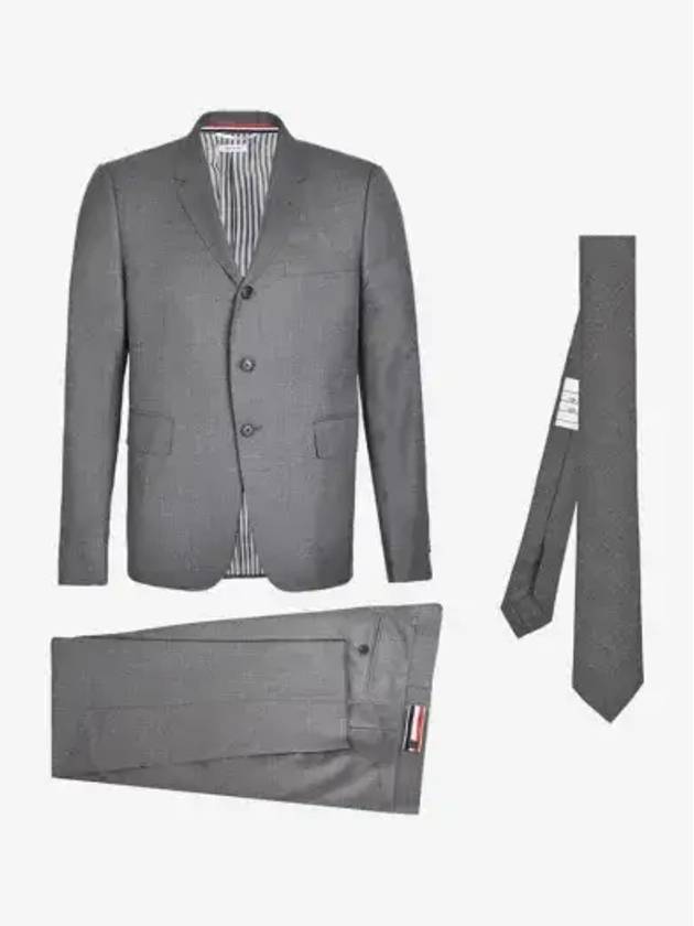 Men's Wool High Armhole Fit 3 Suit Medium Gray - THOM BROWNE - BALAAN 3