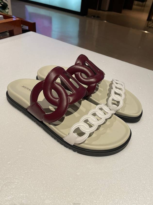 Daol Beomeo Branch Extra Sandals White Brown Unused 23 years - HERMES - BALAAN 6