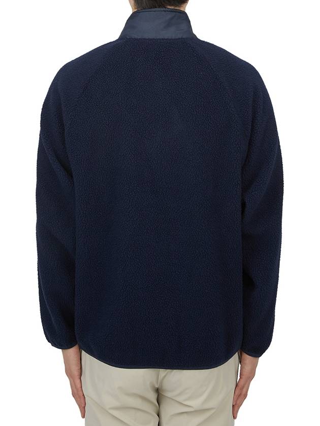 Logo Applique Fleece Sweatshirt Navy - A.P.C. - BALAAN 4