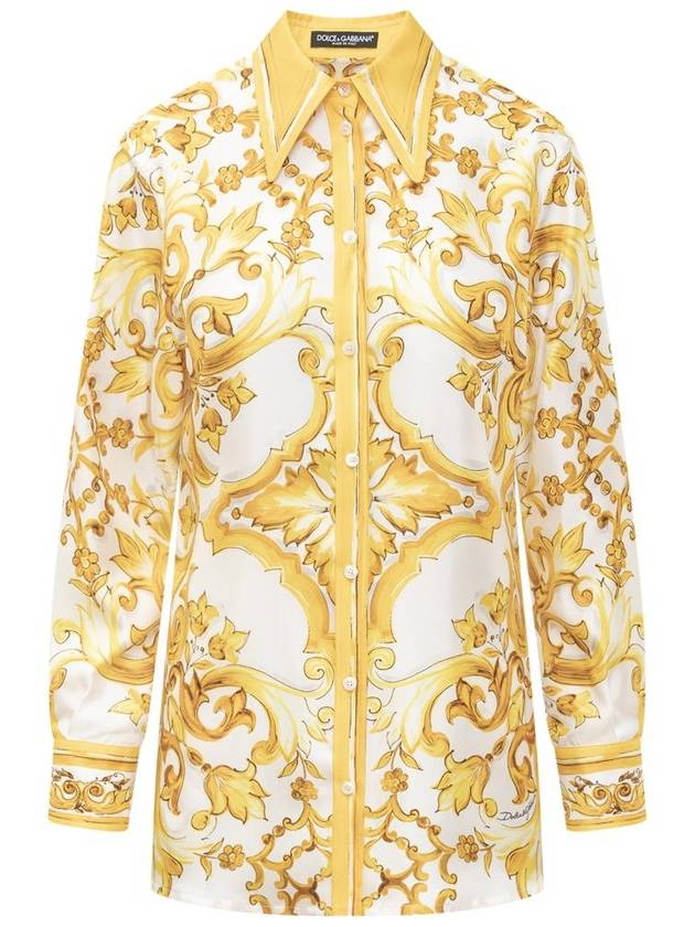 Dolce & Gabbana Majolica Silk Twill Shirt - DOLCE&GABBANA - BALAAN 1