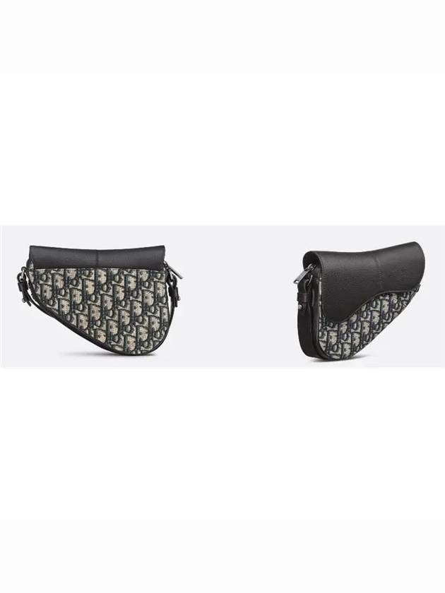 Dior Saddle Oblique Jacquard Mini Cross Bag Black - DIOR - BALAAN 3