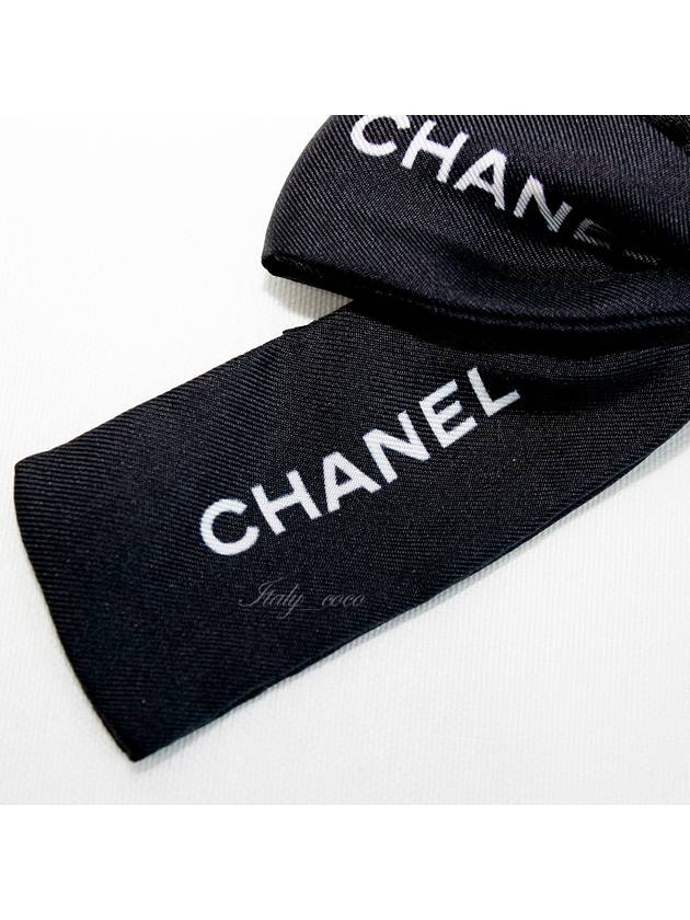 Lettering logo ribbon hair scrunchie scrunchie giblet band hair band black AA9064 B10844 NN771 - CHANEL - BALAAN 7