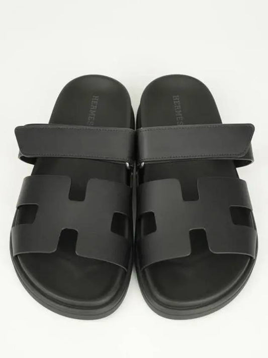 Chypre Calfskin Sandals Black - HERMES - BALAAN 2