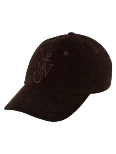 Anchor Logo Corduroy Ball Cap Dark Brown - JW ANDERSON - BALAAN 2