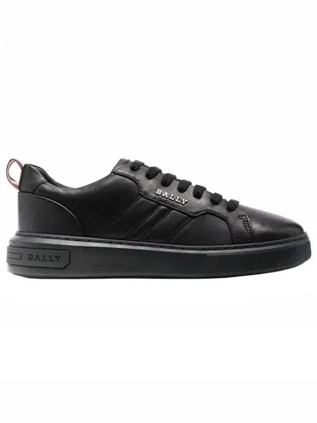 New Maxim Leather Low Top Sneakers Black - BALLY - BALAAN 1