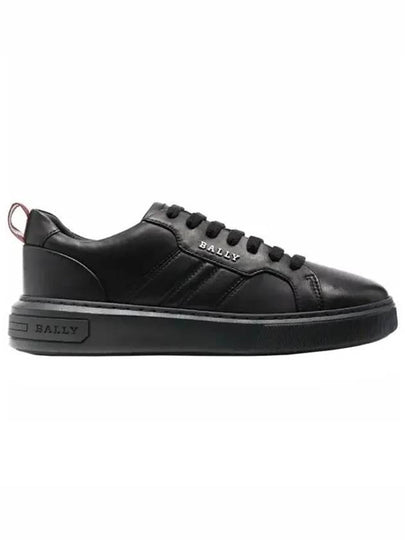 New Maxim Leather Low Top Sneakers Black - BALLY - BALAAN 2