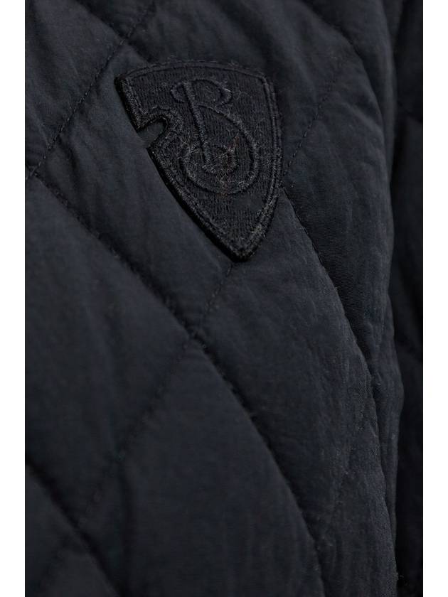 Corduroy Collar Quilted Jacket Black - BURBERRY - BALAAN 6