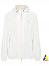 Embroidered Logo Zip-up Hoodie White - BRUNELLO CUCINELLI - BALAAN 2