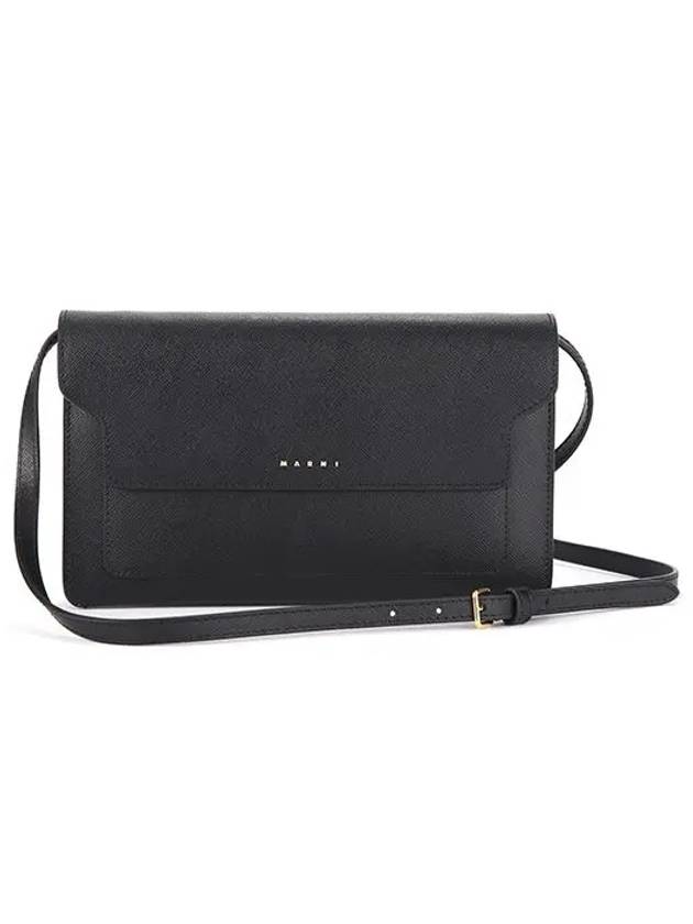 Trunk Saffiano Cross Bag Black - MARNI - BALAAN 3