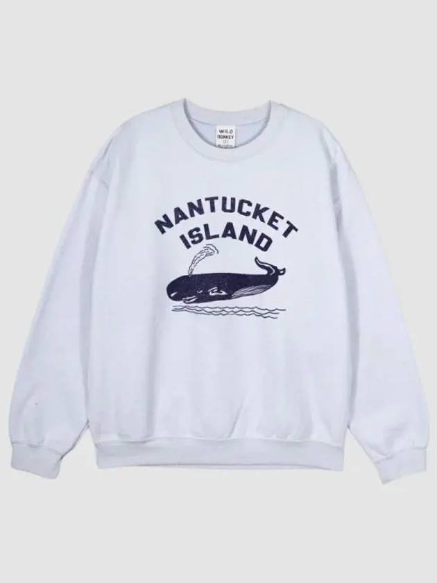 Nantucket Graphic Extra Strong Washed Sweatshirt Washed Sky - WILD DONKEY - BALAAN 2