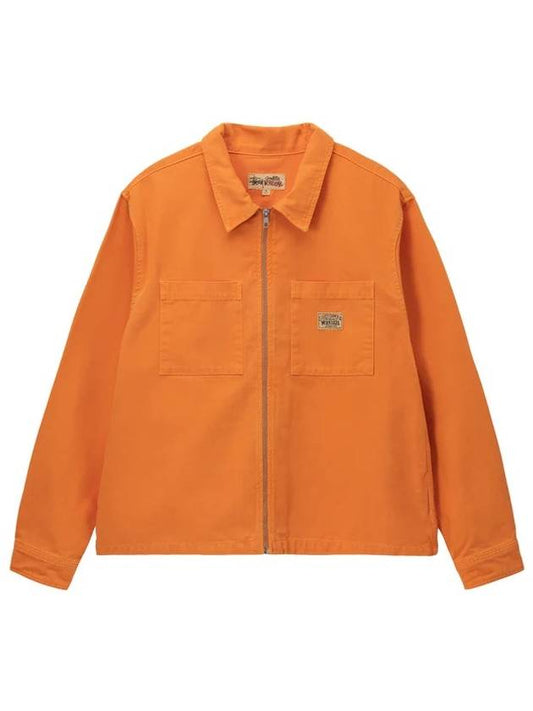 Washed canvas zipup shirt jacket 1110264 - STUSSY - BALAAN 1
