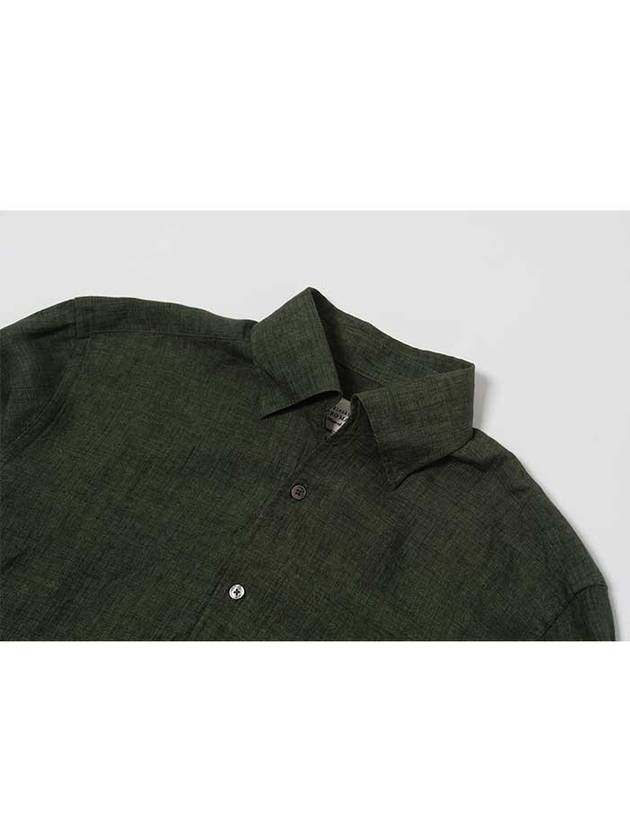 Dilabe One Piece Collar Linen Shirt KHAKI - BLACKBROWN - BALAAN 4