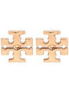 Logo Stud Earrings Rose Gold - TORY BURCH - BALAAN 1