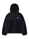 Sherpa Panel Hooded Jacket Black - STUSSY - BALAAN 2