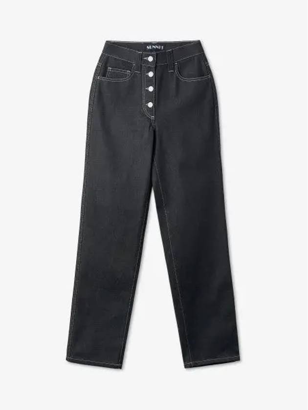 Contrast Stitch Denim Jeans Dark Denim - SUNNEI - BALAAN 2