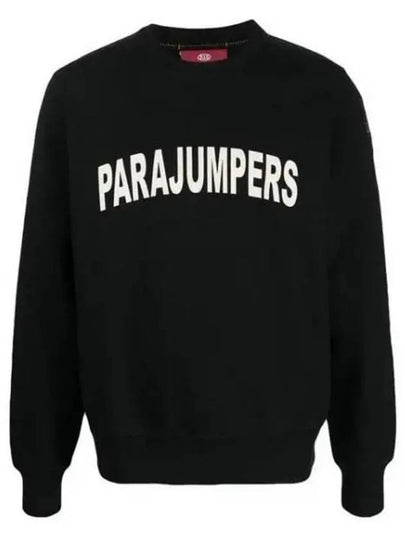 Caleb Logo Print Cotton Sweatshirt Black - PARAJUMPERS - BALAAN 2