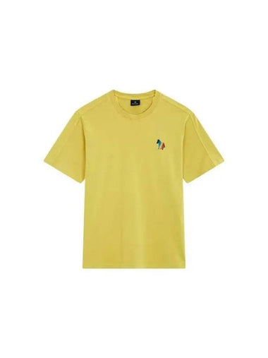 PS zebra embroidery crew neck t shirt mustard 271699 - PAUL SMITH - BALAAN 1